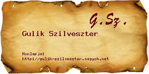 Gulik Szilveszter névjegykártya