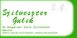 szilveszter gulik business card